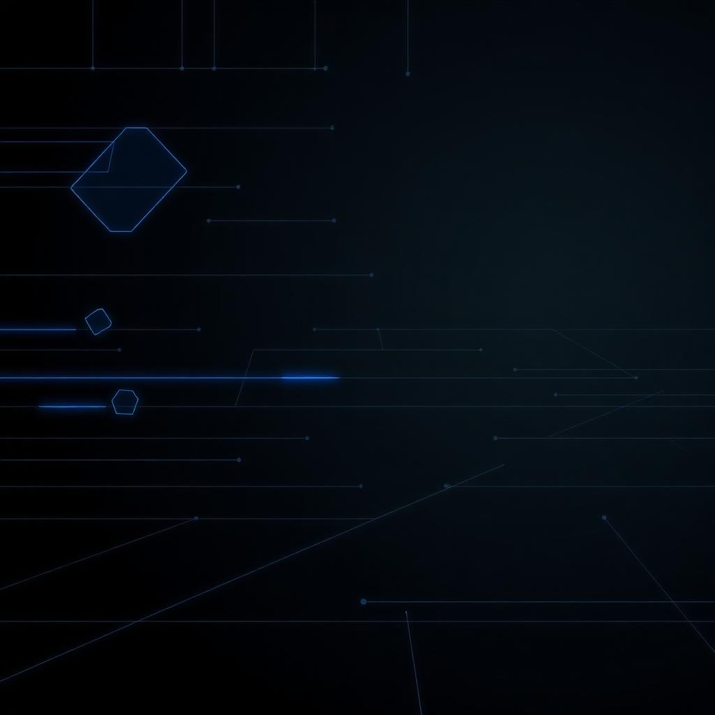 Abstract dark technology background with blue accents